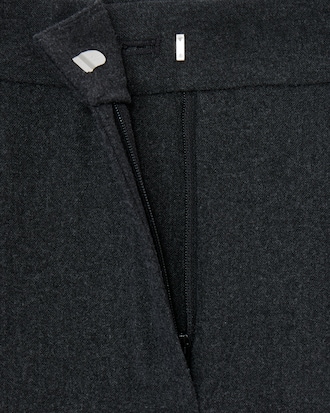 세미와이드 플란넬 턱팬츠