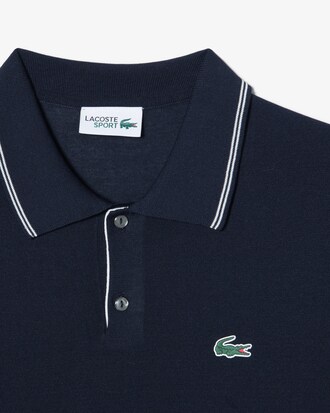 컬러티핑 반팔 폴로 스웨터