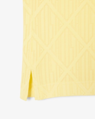 슬림핏 시스루 모노그램 반팔 폴로 셔츠