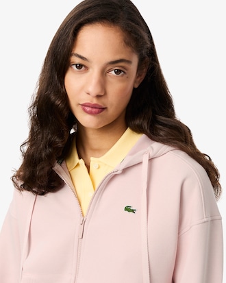 더블페이스 피케 후드집업 스웻셔츠