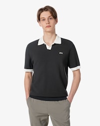 배색 카라 반팔 스웨터 폴로 셔츠