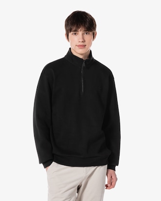 스웨터라이크 반집업 스웻셔츠