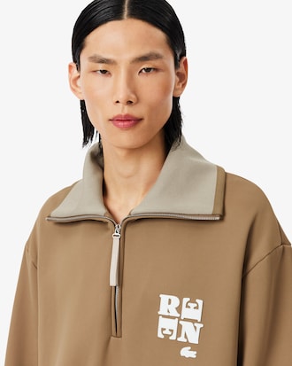 더블 페이스 집업 칼라 스웨트셔츠