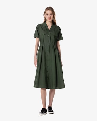 데님라이크 반팔 셔츠 드레스