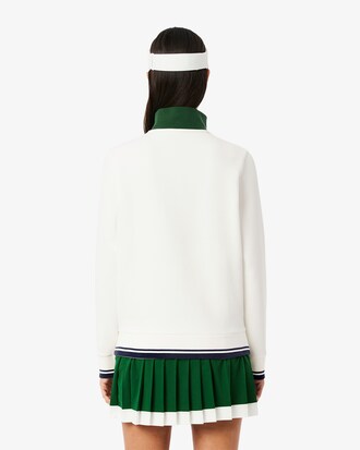 컬러 배색 반집업 스웻셔츠