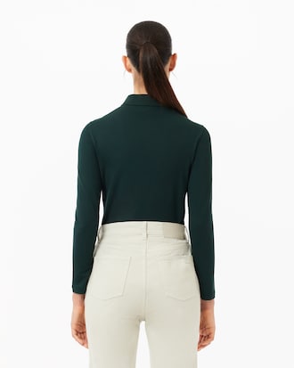 슬림핏 긴팔 폴로셔츠