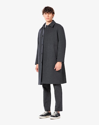 울 캐시미어 발마칸 코트