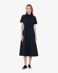 린넨 반팔 셔츠 드레스