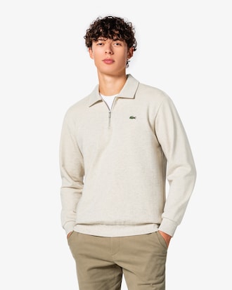 베이직 반집업 스웻셔츠