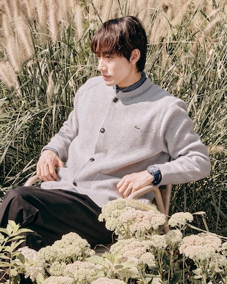 크루넥 방모 가디건