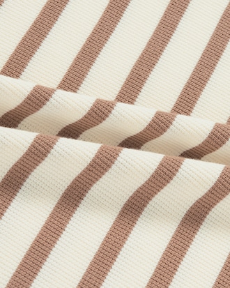 스트라이프 반팔 스웨터