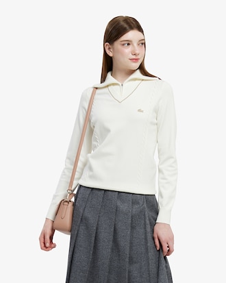 반집업 윙카라 스웨터