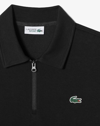 반팔 반집업 스웻 셔츠