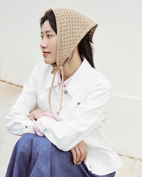 니트 크로쉐 스카프