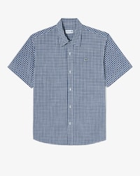 샴브레이 반팔 셔츠