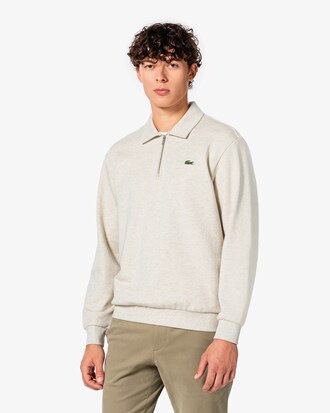 베이직 반집업 스웻셔츠