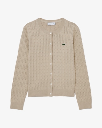 케이블 긴팔 가디건