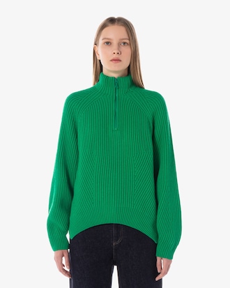 3D 하프짚업 스웨터