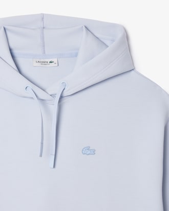 더블페이스 사이드 집업 디테일 후드 스웻셔츠