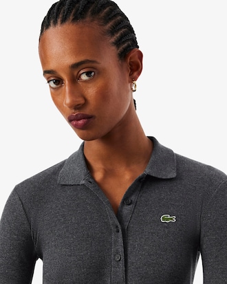 슬림핏 롱 폴로 드레스