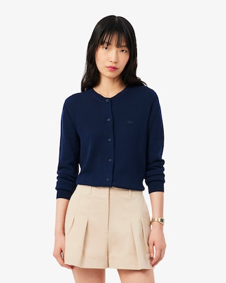 라이트 코튼 크루넥 가디건