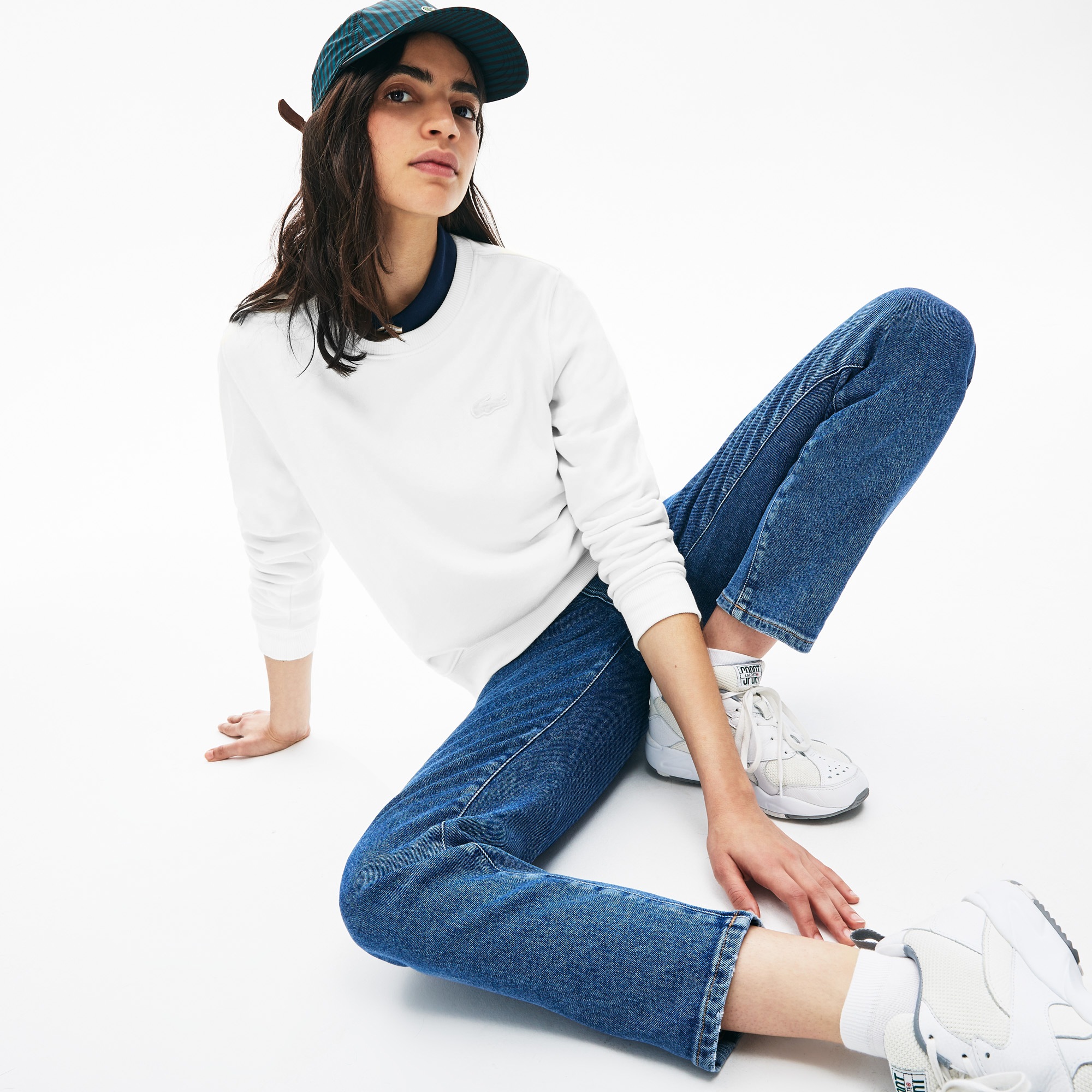 (여성) 라코스테 라이브 코튼 플리스 스웻셔츠 | LACOSTE
