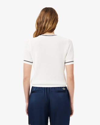 MIF 로고 메쉬 반팔 스웨터