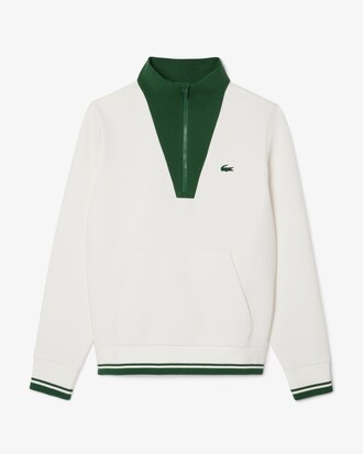 컬러 배색 반집업 스웻셔츠