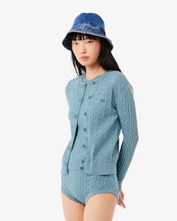 가먼트 다잉 케이블 긴팔 가디건