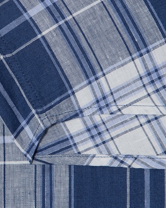 린넨 빅체크 셔츠