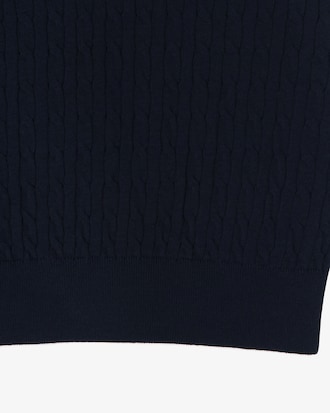 케이블 반팔 스웨터 폴로 셔츠