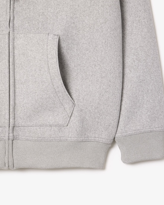 플란넬 후드 집업