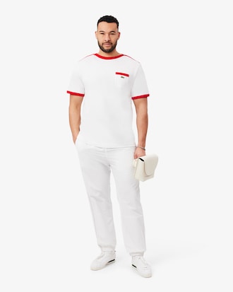 TOP TIER 배색 반팔 티셔츠