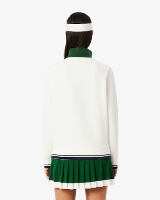 컬러 배색 반집업 스웻셔츠