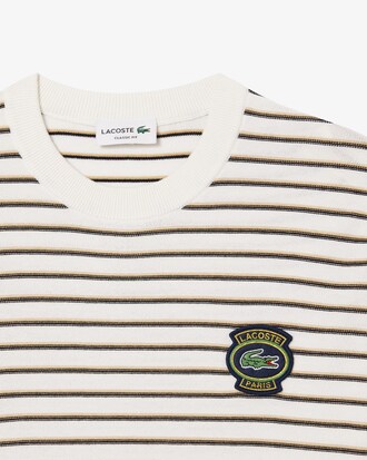 뱃지 스트라이프 스웨터