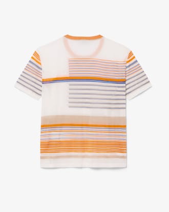 샤이니 이레귤러 스트라이프 니트 티셔츠