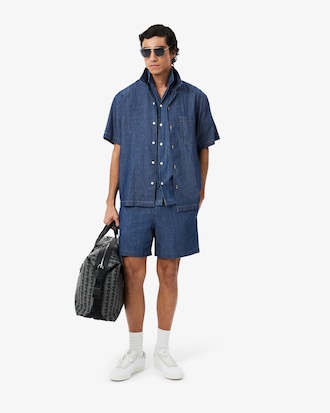 화이트 스티치 풀오버 셔츠