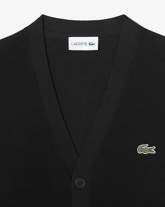 피케 V넥 가디건