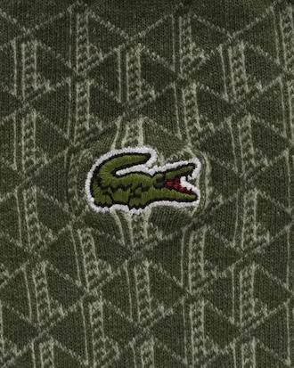 남성 L로고 자카드 패턴 중목 양말