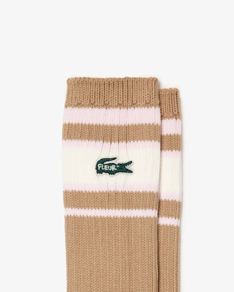 Lacoste x le FLEUR 스트라이프 팁핑 포인트 양말