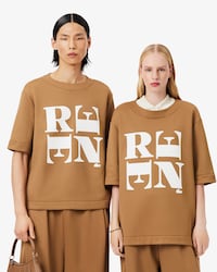 더블 페이스 RENE 프린트 티셔츠