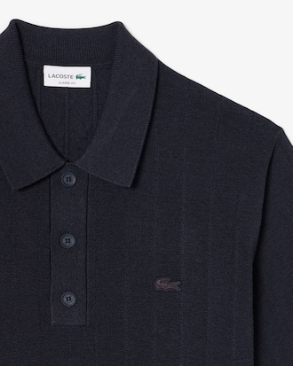 PARIS PACK 립조직 반팔 폴로 스웨터