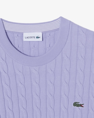 케이블 긴팔 크루넥 풀오버