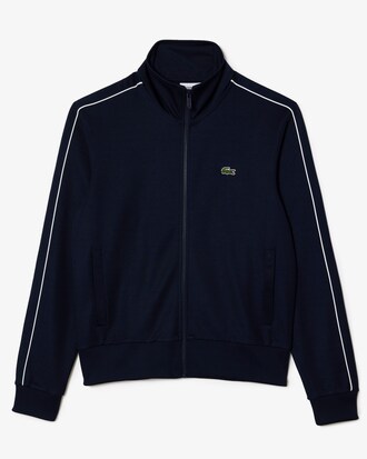 인터록 피케 하이넥 집업 트랙탑