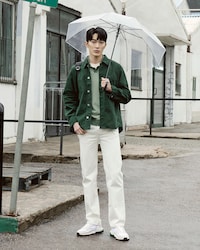 데님 아우터 셔츠