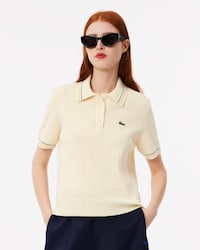 컬러티핑 반팔 폴로 스웨터