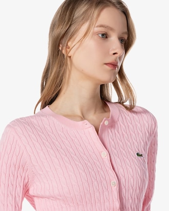 케이블 긴팔 가디건