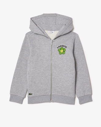 테니스공 그래픽 긴팔 후드 집업