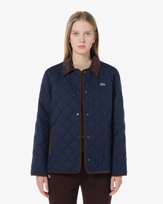 코듀로이카라 퀼팅 점퍼