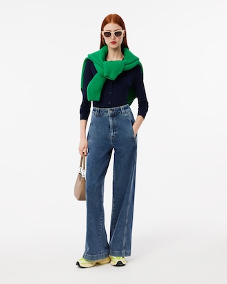 슬림핏 립조직 크루넥 가디건